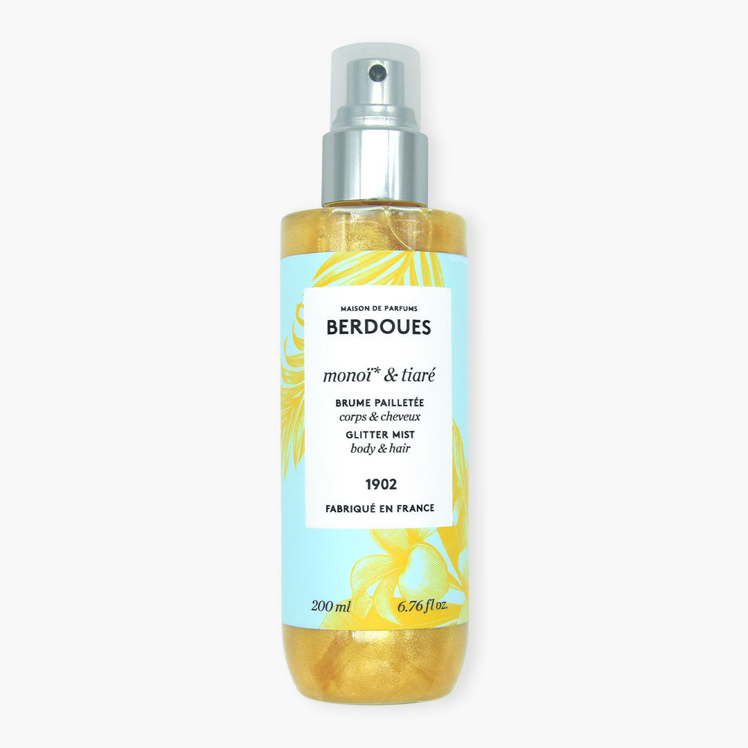 Brume pailletée Monoï & Tiaré