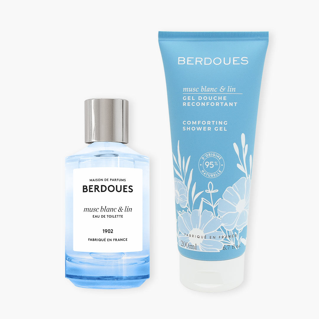 Duo Eau de toilette et Gel douche Musc Blanc & Lin