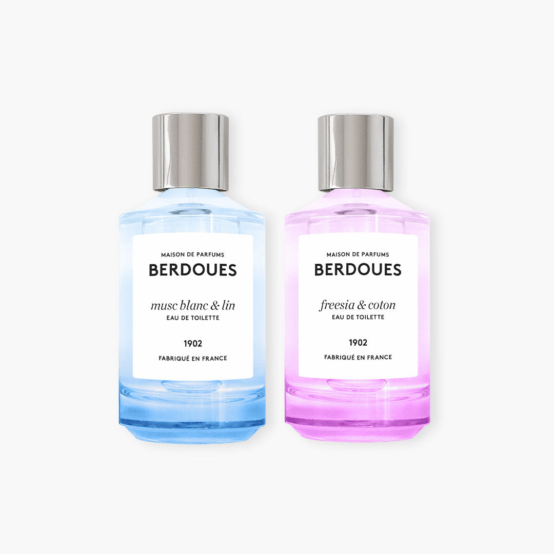 Duo eaux de toilette Musc Blanc & Lin et Freesia & Coton